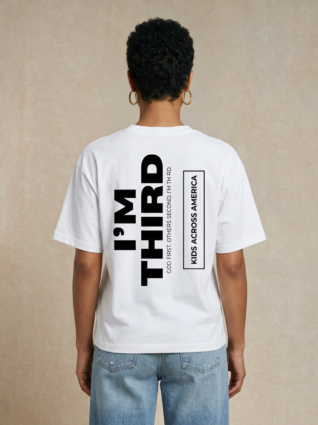 I'm Third White Tee