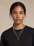 Gold Stacked Cross Necklace